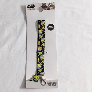 Star Wars The Mandalorian Wrist Lanyard, Grogu Charm Lanyard, Key Lanyard